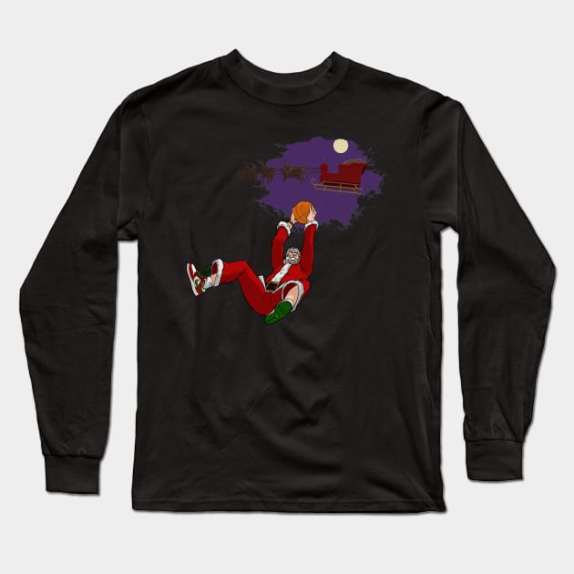 DUNK THE HALLS Long Sleeve T-Shirt by Radioactive Skeletons